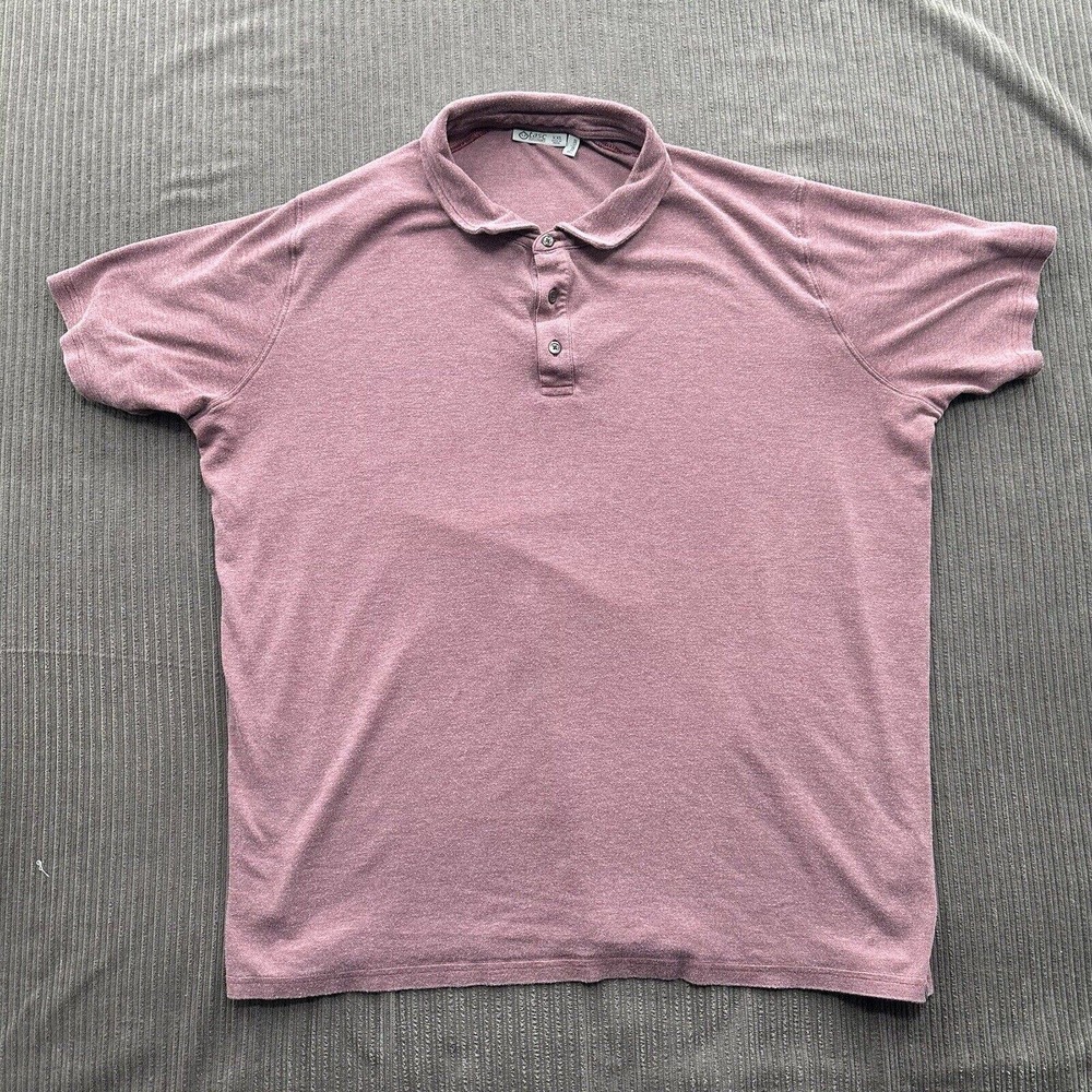 Tasc Polo Shirt Men 2XL XXL Purple Bamboo Golfing Tennis Outdoors Fishing Casual
